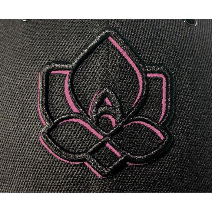 Кепка-снапбек Nebelkind Steini Der Keller унісекс, регульована базакап у стилі streetwear, чорно-рожева, OneSize