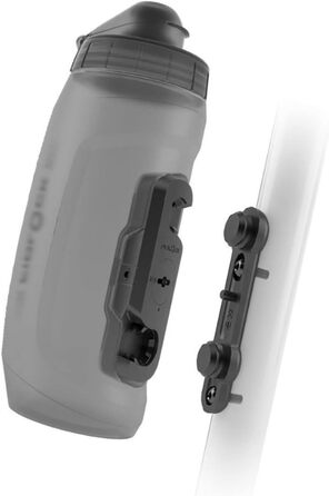 Велосипедна пляшка Fidlock Twist 590 мл, прозора з чорною кришкою, з магнітним кріпленням