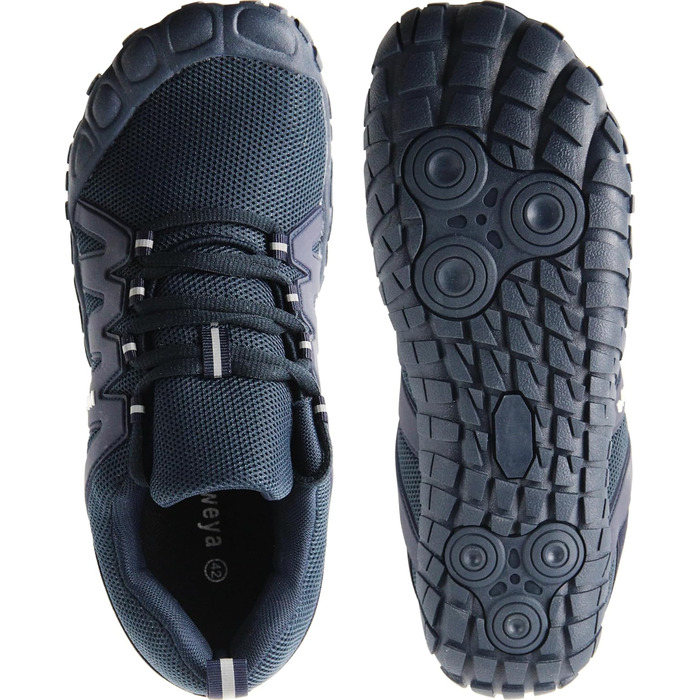 Жіночі кросівки для тренувань Weweya: мінімалістичні, для трейлраннінгу, широка передня частина, блакитні, регульований язик (39 EU)