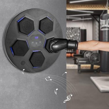 Електронна музична боксерська машина ACROSSPART з Bluetooth, настінна, для дорослих, регульована швидкість