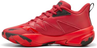 Кросівки баскетбольні PUMA Genetics для чоловіків, білий-електрик лайм, червоний, 43 EU