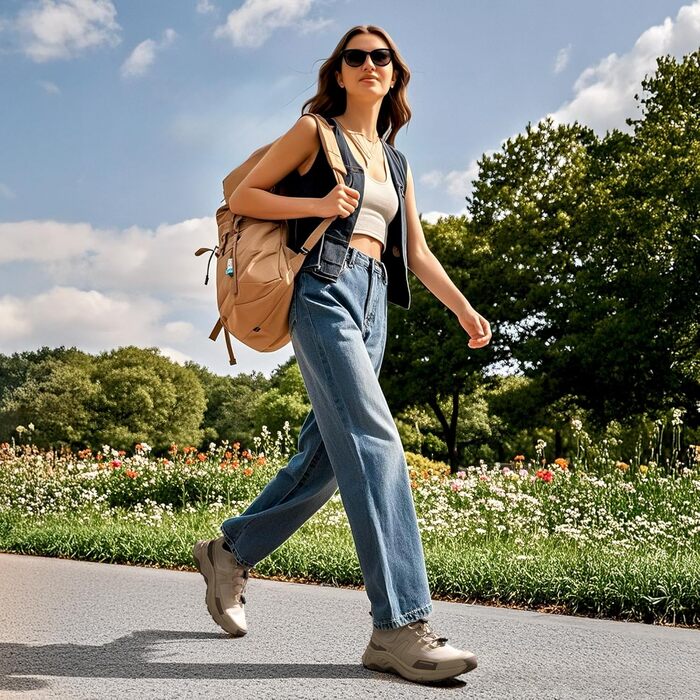 Жіночі трекінгові черевики NORTIV 8 - легкі, дихаючі, для хайкінгу та роботи, розмір 40.5 EU, колір хакі