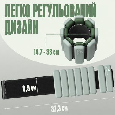 Набір манжет для обтяження ніг Sportneer 2 шт.  1 кг для йоги, танців, аеробіки