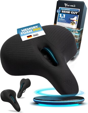 Зручний велосипедний сідло MIVELO Comfort PRO з Memory Foam - для жінок та чоловіків (City)