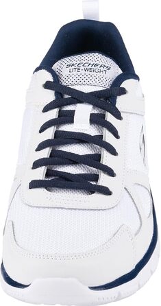 Чоловічі кросівки для бігу та спорту Skechers Sport Track SCLORIC, чорно-червоні, шкіра та сітка