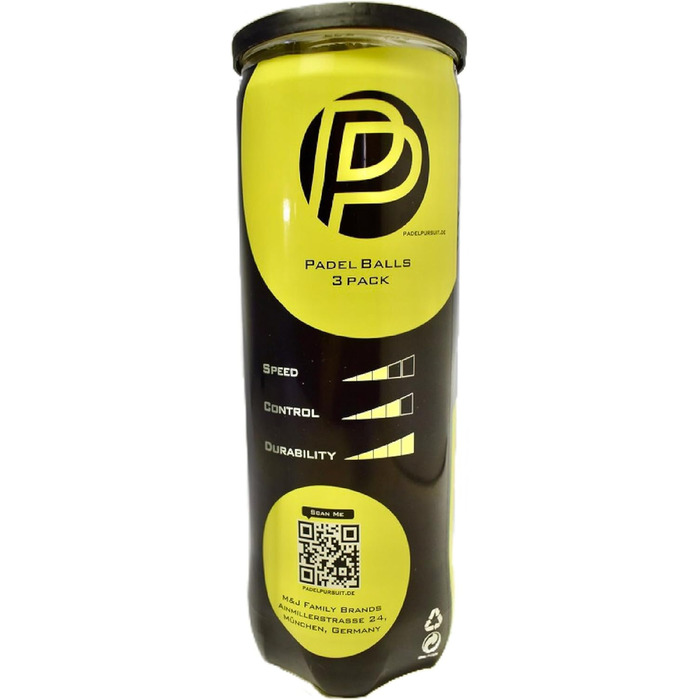 М'ячі для падел-тенісу PadelPursuit Training - 9 шт. в упаковці, для тренувальних ігор
