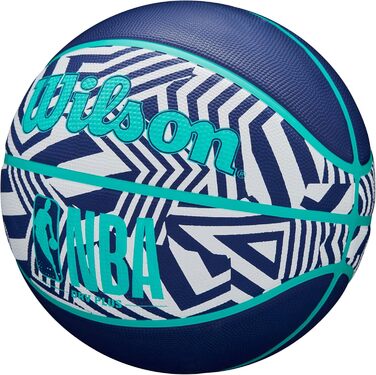 Баскетбольний м’яч Wilson NBA DRV Plus Dazzle Camo для вулиці, розміри 6 і 7