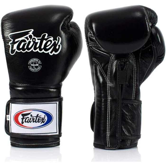 Боксерські рукавички Fairtex BGV9 мексиканського стилю, чорні, 14 унцій