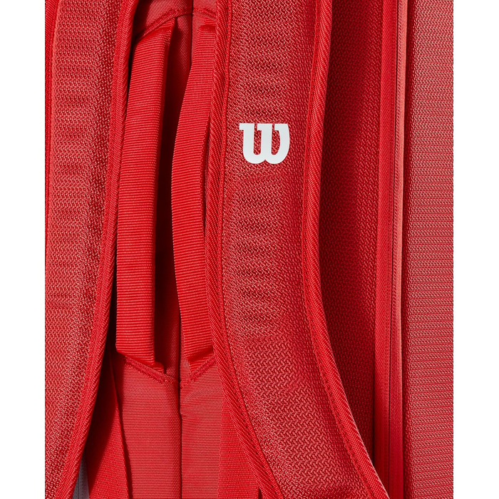 Сумка для тенісу Wilson Super Tour Red 2025 - для 2 ракеток, червоно-біла