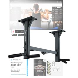 Штанга для підтягувань Sportstech 4in1 KS400 для дому: підтягування, бокс, канати, 6 ручок, сталева конструкція