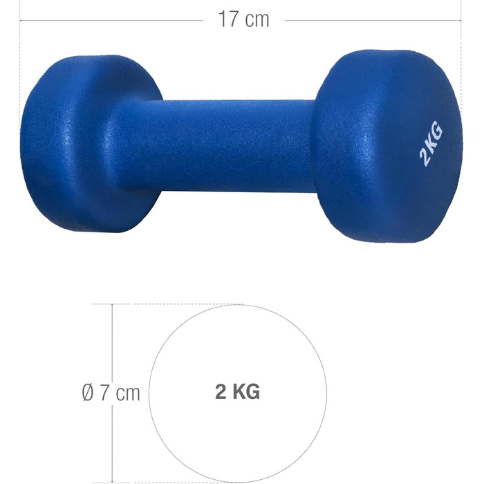 Неопренові гантелі GORILLA SPORTS 2x2 кг, антиковзкі, набір для фітнесу та гімнастики
