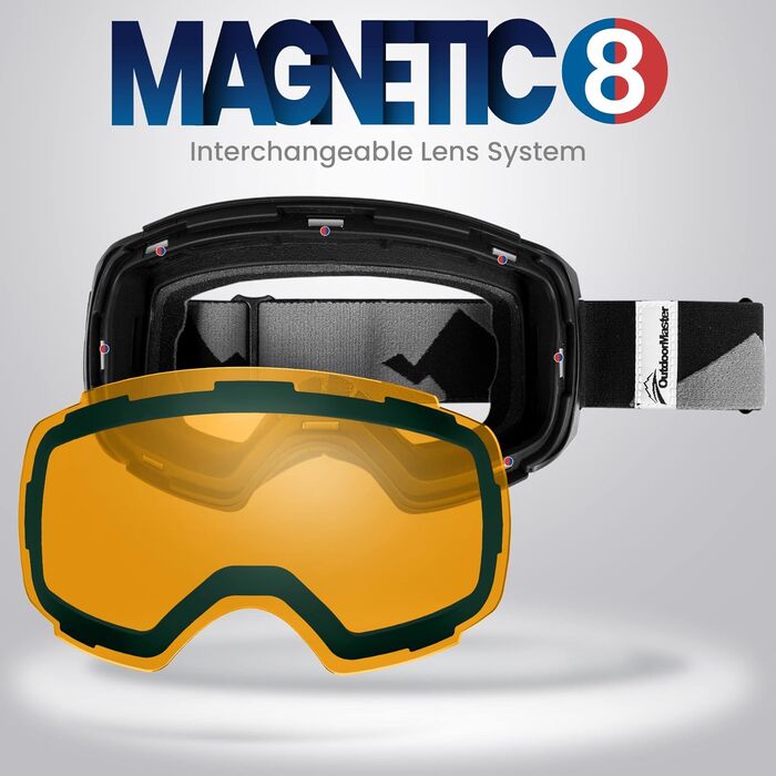 Змінна лінза для лижної маски OutdoorMaster PRO, 10+ кольорів