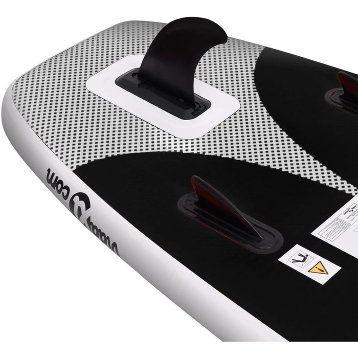 Надувна SUP-дошка для дорослих vidaXL, 330x76x10 см, чорна, комплект для сапсерфінгу з веслом