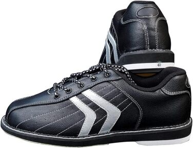 Боулінгіві туфлі для чоловіків та жінок SDEQA - легкі, зручні, з антиковзким покриттям, розмір 44 EU, чорного кольору