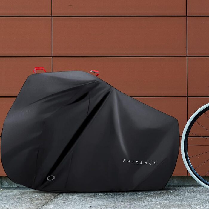 Водонепроникний захисний чохол для велосипеда та електровелосипеда на 2 велосипеди з отворами для замка – з сумкою для зберігання – чорний