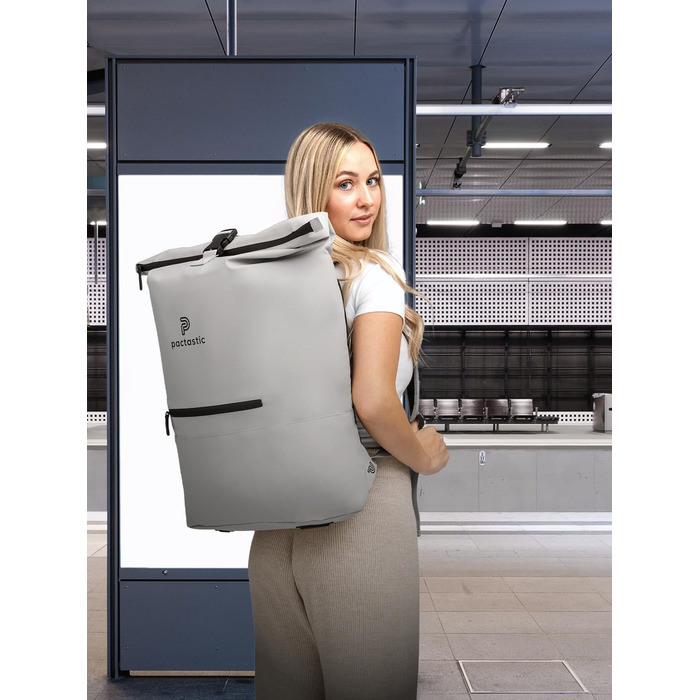 Рюкзак Pactastic Rolltop 70 л, водостійкий, для ноутбука, розширюваний, веганський матеріал, ручна поклажа