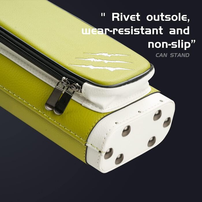 Чохол для більярдних куль KONLLEN 6-лунковий ручної роботи, 2 кийки, 4 аксесуари, 6 кольорів, трав'яно-зелений