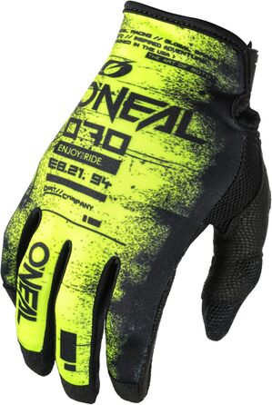 Рукавички O'NEAL MAYHEM SCARZ V.24 для мотокросу, MTB, Downhill | Чорний, неоново-жовтий | Розмір S