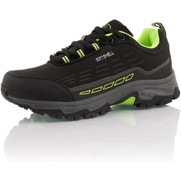 Черевики для трекінгу жіночі та чоловічі, водонепроникні, чорно-зелені, 37 EU