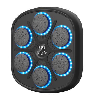 Музичний боксерський тренажер з LED підсвіткою та Bluetooth, 9 режимів швидкості, електронний бокс для дітей та дорослих, домашній фітнес 45 см