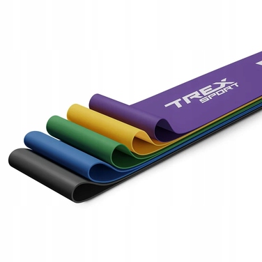 Набір еластичних стрічок-розтягувачів Trex Sport TX-065RBC 600x50 мм, 5 шт.
