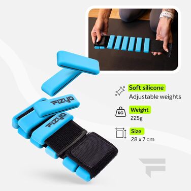 Набір регульованих важелів на зап'ястя Fizyo (2 шт.) - 225г для йоги, танців, пілатесу, кардіо