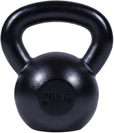 Кулегантеля GORILLA SPORTS 20 кг, чавунна, чорна, для силових тренувань