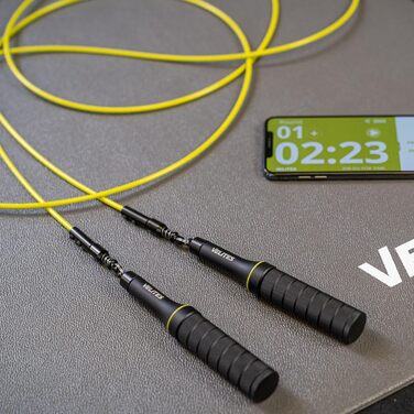 Важкий скакалка Velites Earth 2.0 для крос-тренінгу, боксу та фітнесу. Чорний колір