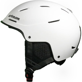 Шолом для лиж та сноуборду Airtracks Strong SP-S210 для чоловіків і жінок, вентиляція, регулювання, матовий чорний, білий, сірий