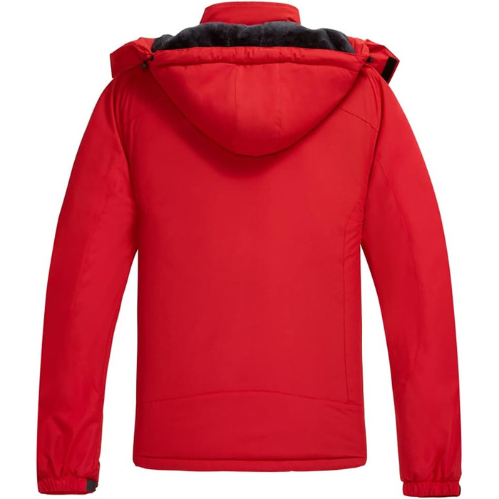 Чоловіча зимова куртка Mountain Ware: вітронепроникна, тепла, з капюшоном. Ідеальна для сноуборду та катання на лижах (XL, Червона)