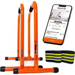Тренувальні бруси Lebert Fitness Equalizer з еспандером для силових вправ