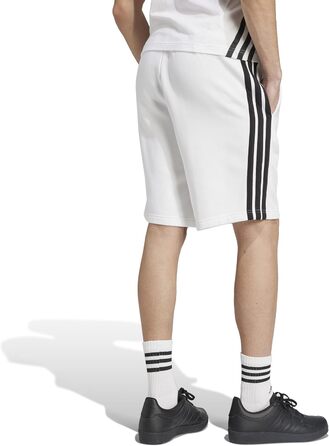 Чоловічі повсякденні шорти adidas Essentias French Terry 3-Stripes, білі з чорними смугами, розмір XL