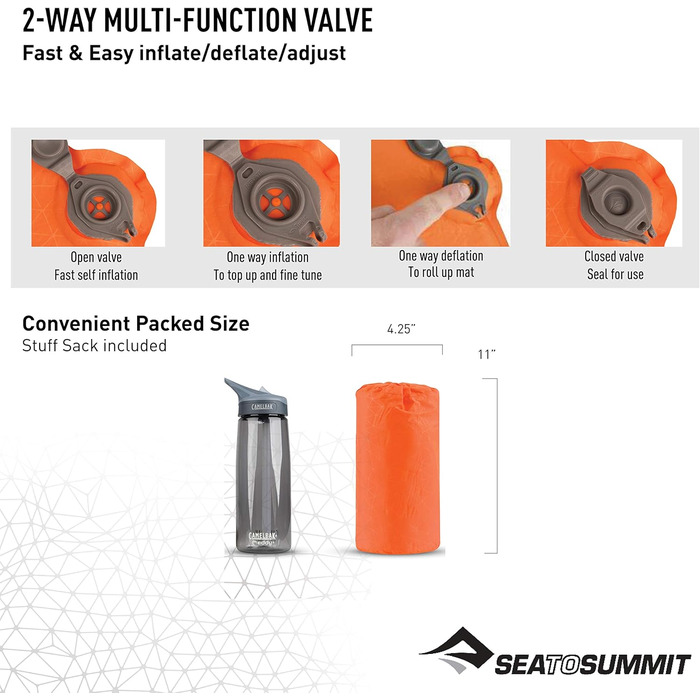 Килимок туристичний Sea to Summit Ultralight Self Inflating Delta Core-V помаранчевий X-Small