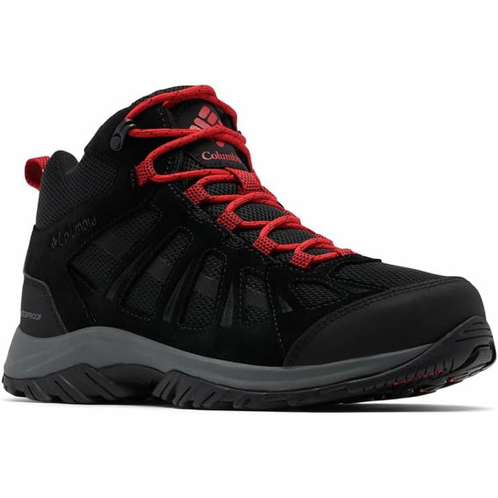 Чоловічі трекінгові черевики Columbia Redmond III Mid Waterproof (40.5 EU, Black Mountain Red)