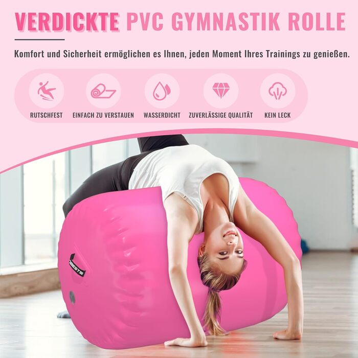 Мата для гімнастики DOBESTS Airtrack Matte, 2/3/4/5/6 м, для занять гімнастикою, йогою, фітнесом, спортом (з насосом та сумкою)