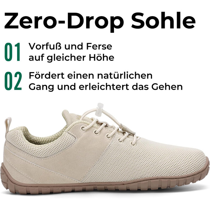 Кросівки SAGUARO Minimalist Barefoot: Зручні для міста, тренувань, подорожей (36-48 EU, Бежеві)