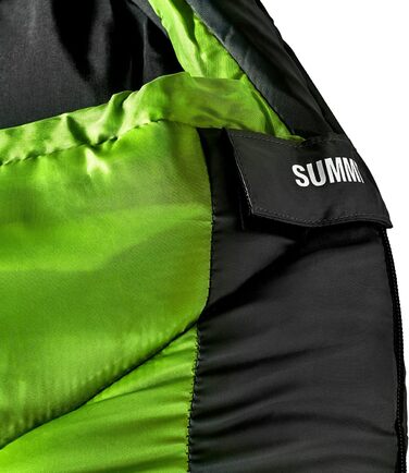 Дитячий спальний мішок Black Crevice для кемпінгу та подорожей (зелений)