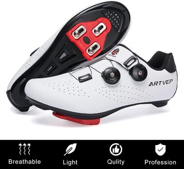 Велосипедні шкарпетки для чоловіків та жінок MTB, сумісні з педалями Look SPD/SPD-SL/Delta Lock, для Peloton, розмір 40 EU, білі