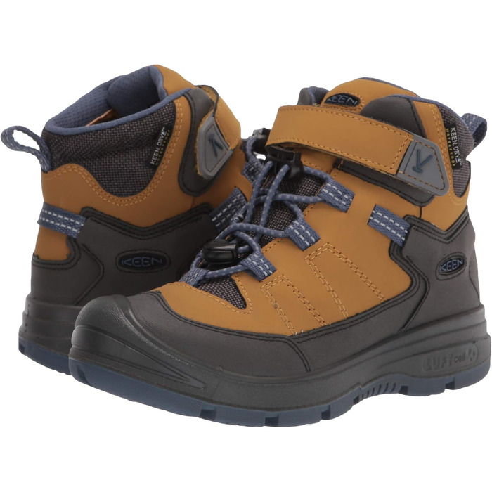 KEEN Redwood Mid - водонепроникні трекінгові черевики для дітей (32/33 EU, Harvest Gold Vintage Indigo)