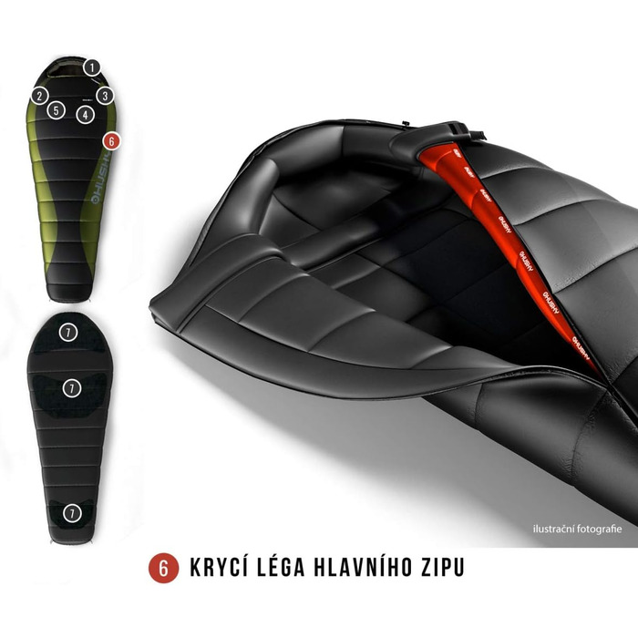 Сплячий мішок Husky Dinis -10°C, 940g, унісекс, для дорослих (жінок та чоловіків)