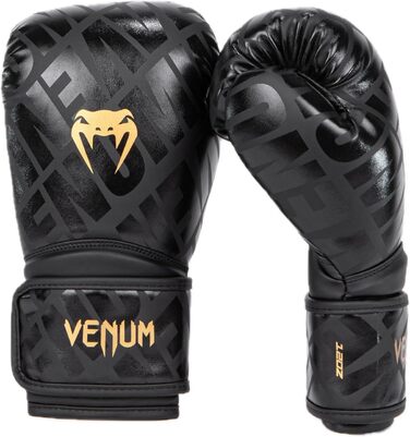 Боксерські рукавички Venum Contender чорного та золотого кольору, 14 Oz, Contender 1.5 XT