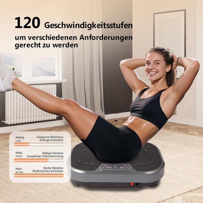 Платформа для вібраційного тренування KRYLIX: схуднення, лімфодренаж, фітнес з еластичними гумками для жінок та чоловіків