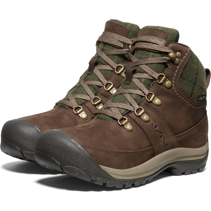 Черевики зимові KEEN Kaci 3 Mid Waterproof для жінок (35 EU, Dark Earth Green Plaid)