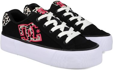 Жіночі кросівки DC Shoes Chelsea, 36 EU, чорний/рожевий леопард