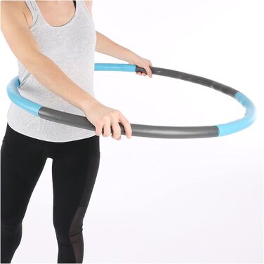 Спортивний хулахуп Sport-Tec 100 см, 1,5 кг, для фітнесу та схуднення, з мірною стрічкою, синій