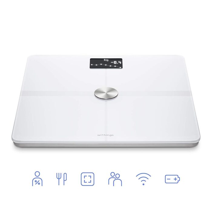 Ваги Withings Body+: вимірювання BMI, м'язової маси, водного балансу, Bluetooth/Wi-Fi, відновлені