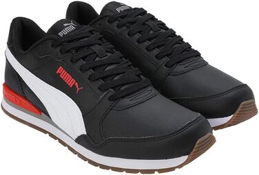 Кросівки PUMA St Runner V3 Nl, унісекс, чорно-біло-червоні (42 EU)