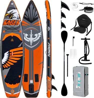Надувний SUP-борд FunWater 11'10'6: комплект з аксесуарами для дорослих, для всіх рівнів підготовки