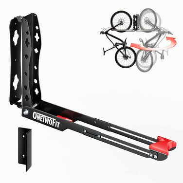 Настінна підставка для велосипеда ONETWOFIT, 35 кг, чорна, 1 шт.