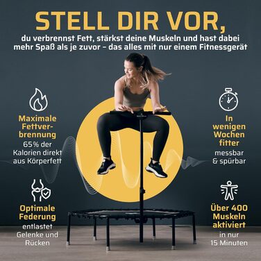 Трамплін для фітнесу SportPlus з тихою гумовою пружинною системою, до 130 кг, антрацитовий колір, не складається